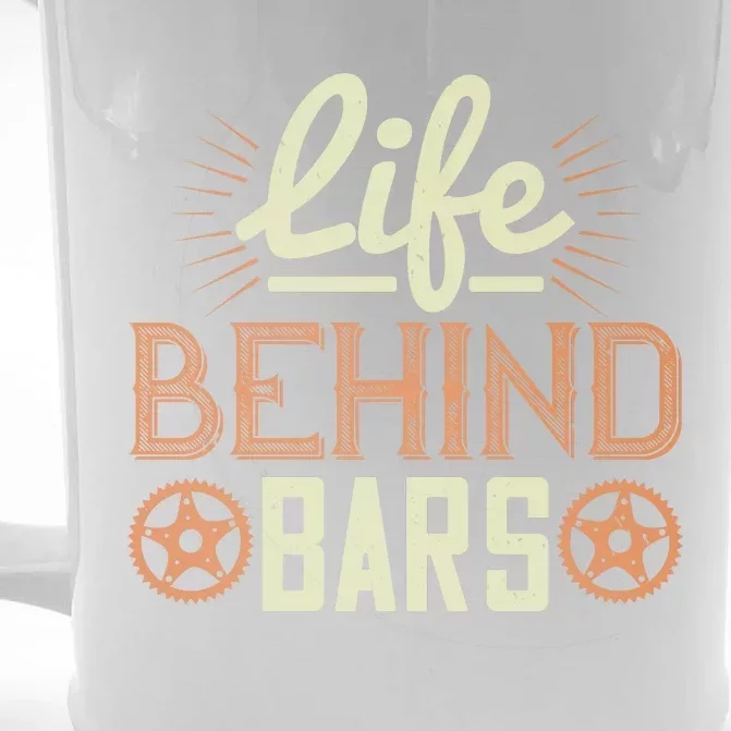 Life Behind Bars Mountain Biking Front & Back Beer Stein