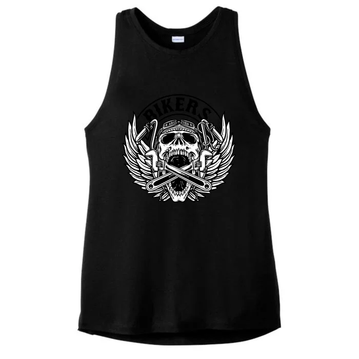 Life Behind Bars Motorcycle Biker Gift Ladies Tri-Blend Wicking Tank