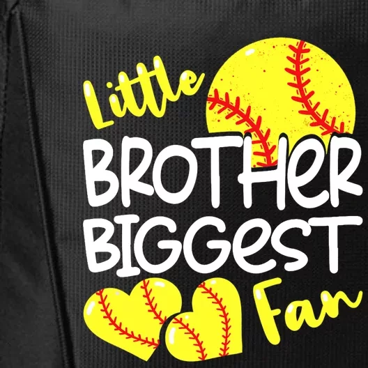 Little Brother Biggest Fan Softball, Softball City Backpack