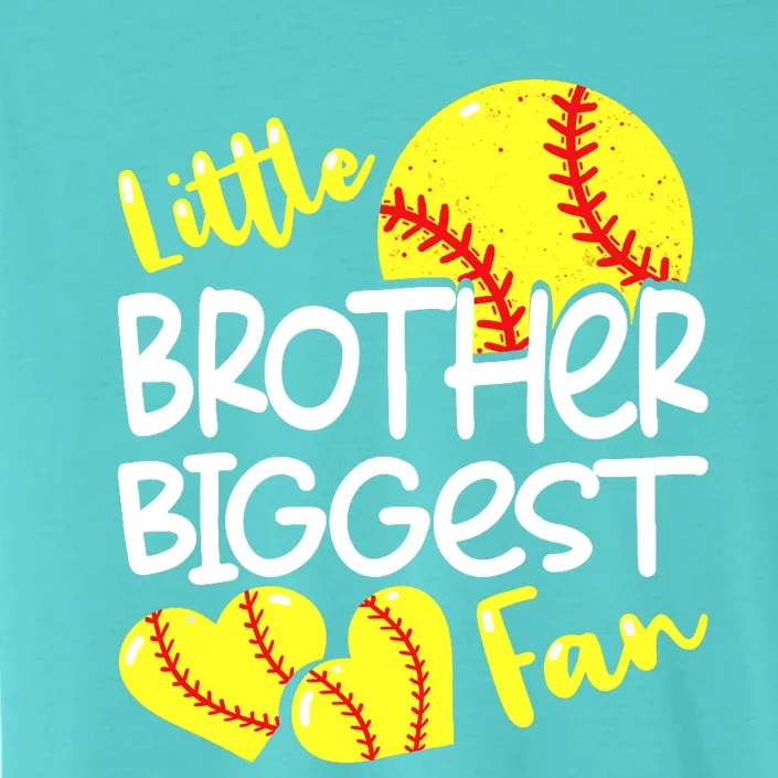 Little Brother Biggest Fan Softball, Softball ChromaSoft Performance T-Shirt