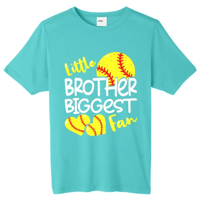 Little Brother Biggest Fan Softball, Softball ChromaSoft Performance T-Shirt