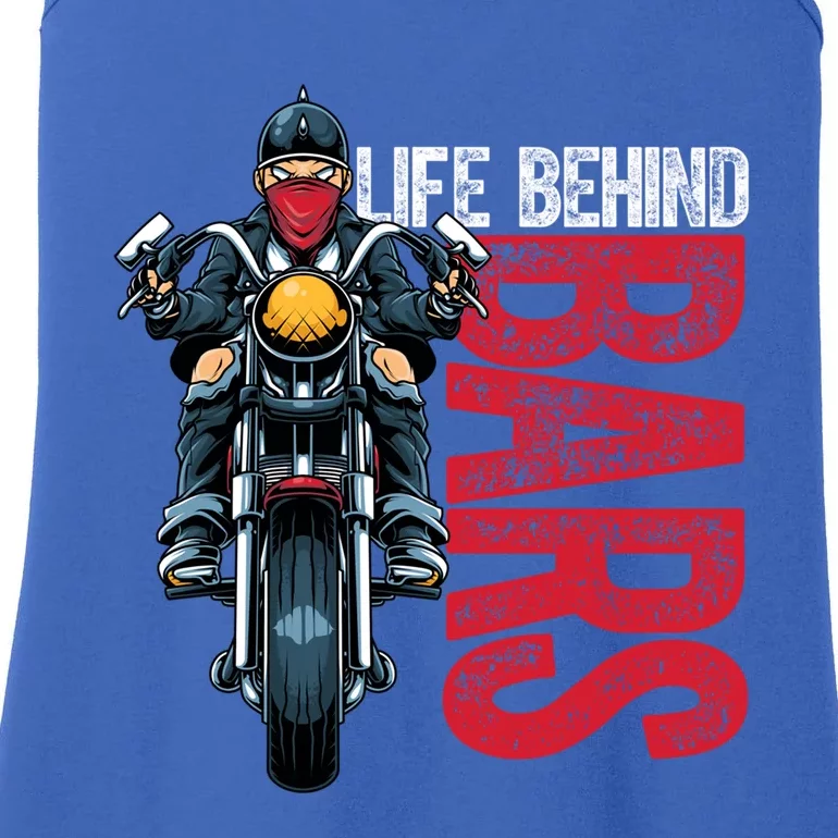 Life Behind Bars Motorcyclist Vintage Bike Chopper Gift Ladies Essential Tank