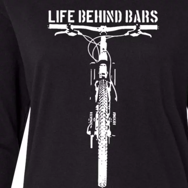 Life Behind Bars Mountain Bike Gift Womens Cotton Relaxed Long Sleeve T-Shirt