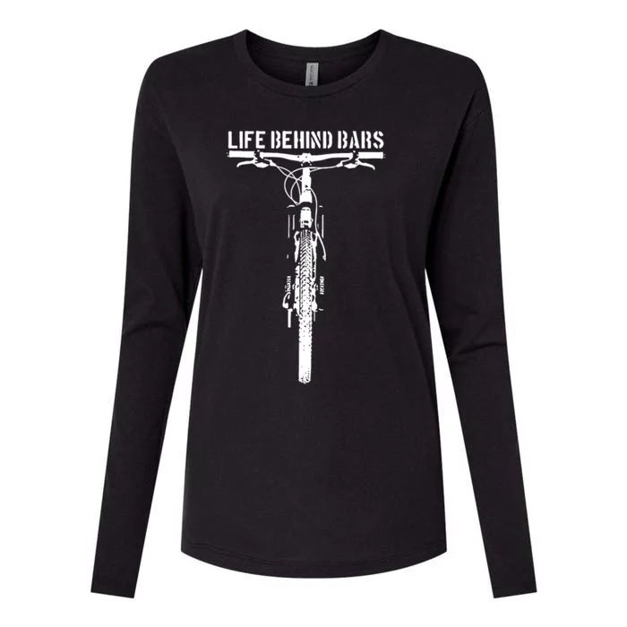 Life Behind Bars Mountain Bike Gift Womens Cotton Relaxed Long Sleeve T-Shirt