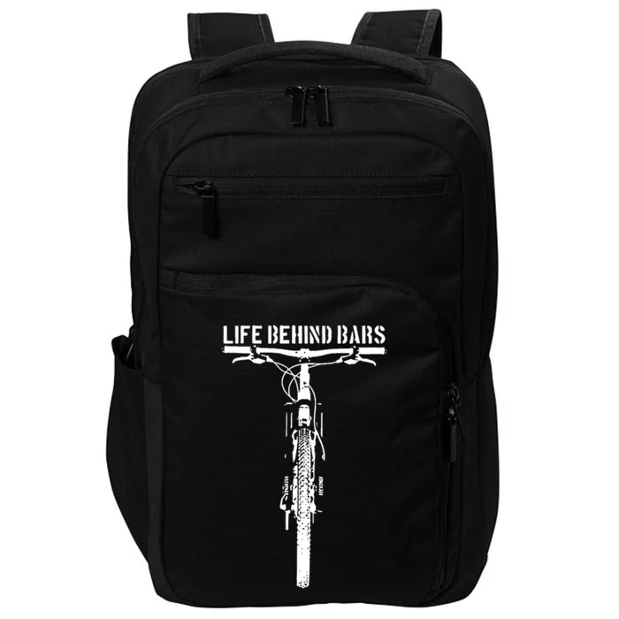 Life Behind Bars Mountain Bike Gift Impact Tech Backpack