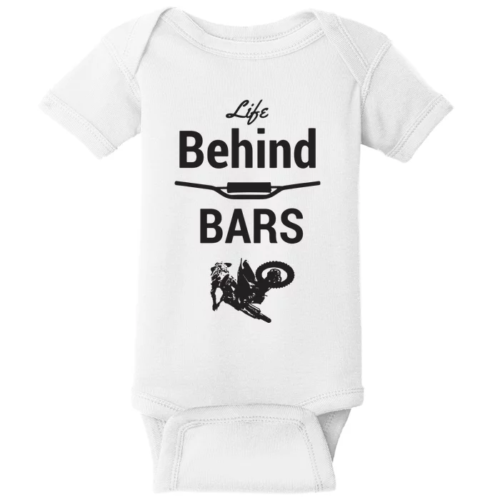 Life Behind Bars Brap Dirt Bike Motocross Baby Bodysuit