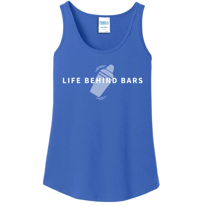 Life Behind Bars Quote Funny Bartender Gift Ladies Essential Tank