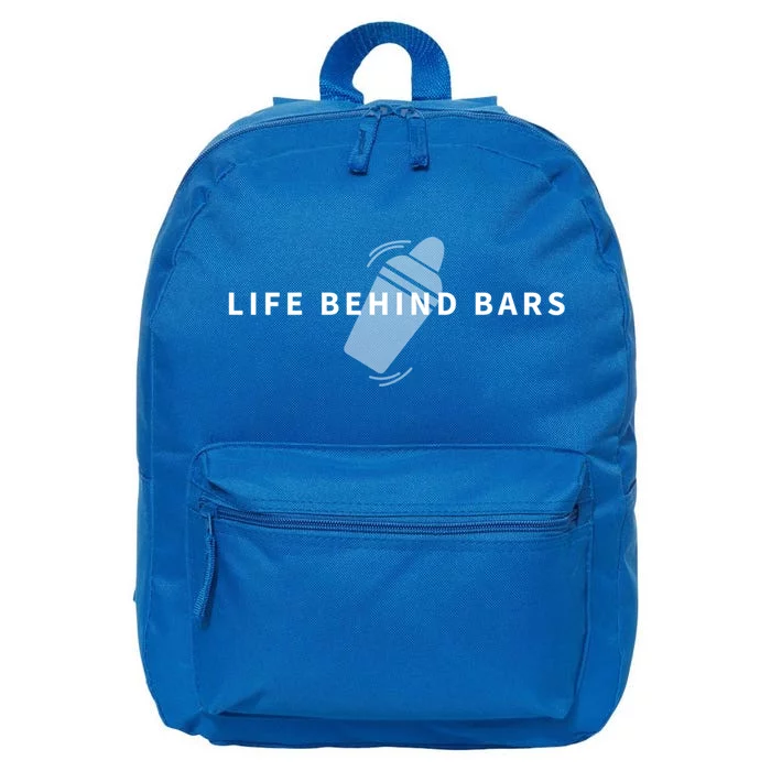 Life Behind Bars Quote Funny Bartender Gift 16 in Basic Backpack