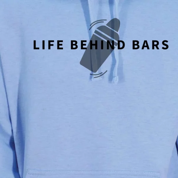 Life Behind Bars Quote Funny Bartender Gift Unisex Surf Hoodie