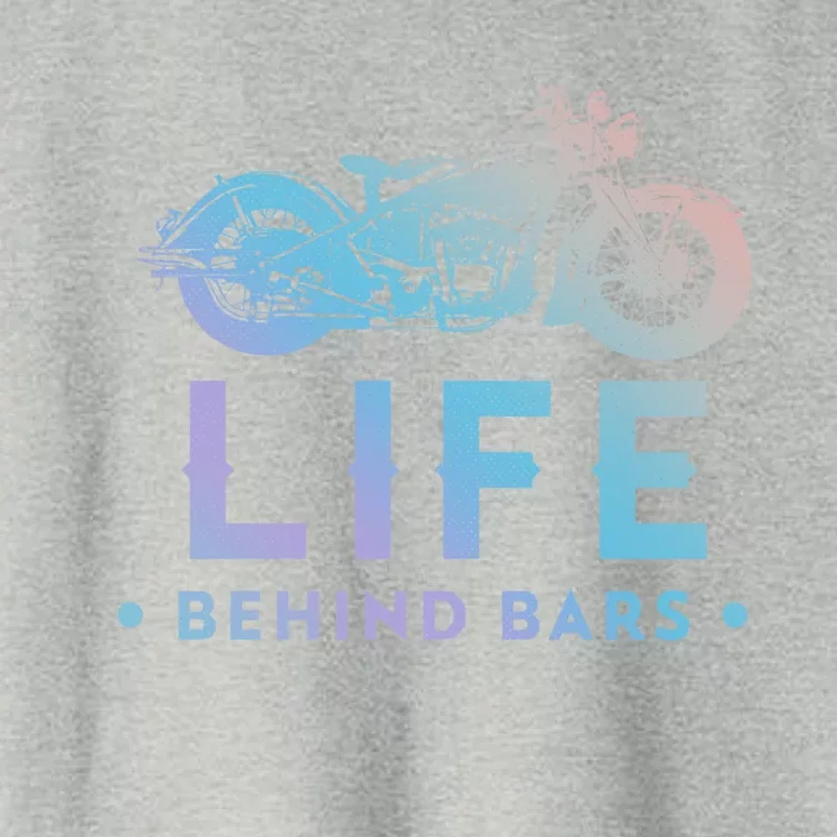 Life Behind Bars Retro Motorcycle Biker Gift Women's Crop Top Tee