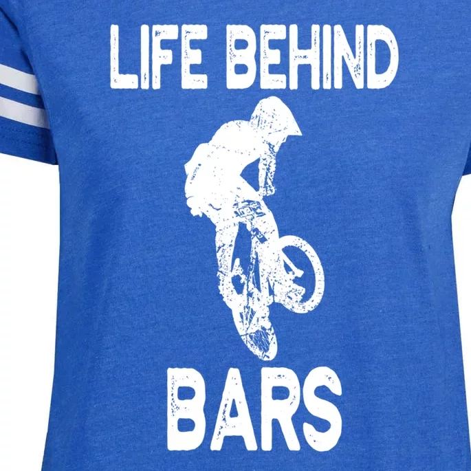 Life Behind Bars Great Gift Bmx Gift Meaningful Gift Enza Ladies Jersey Football T-Shirt