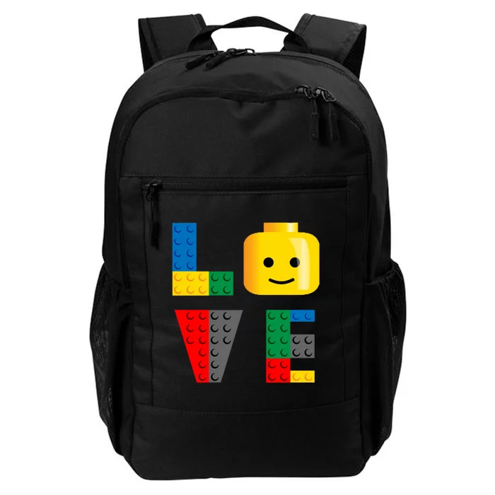 Love Blocks Bricks Toy Daily Commute Backpack