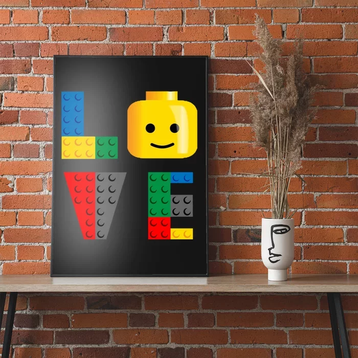 Love Blocks Bricks Toy Poster