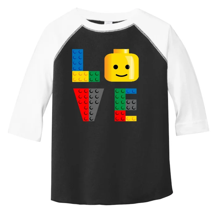 Love Blocks Bricks Toy Toddler Fine Jersey T-Shirt