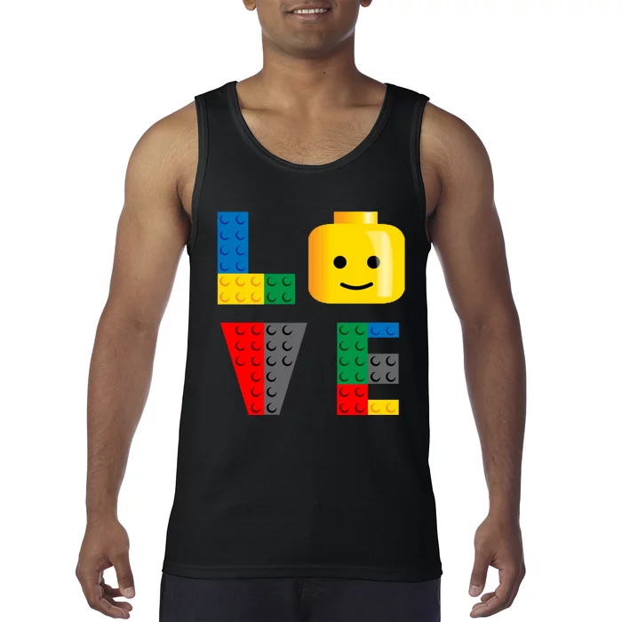 Love Blocks Bricks Toy Tank Top