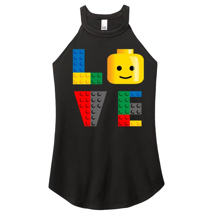 Love Blocks Bricks Toy Women’s Perfect Tri Rocker Tank