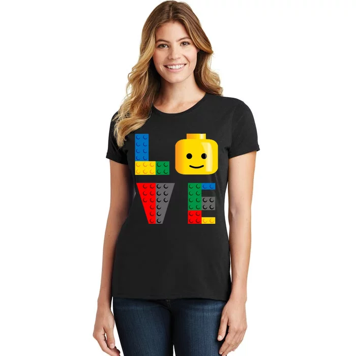 Love Blocks Bricks Toy Women's T-Shirt