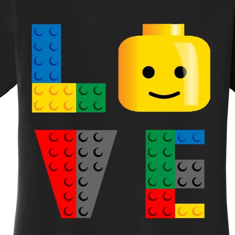 Love Blocks Bricks Toy Women's T-Shirt