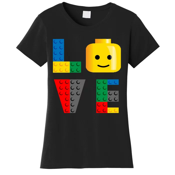 Love Blocks Bricks Toy Women's T-Shirt