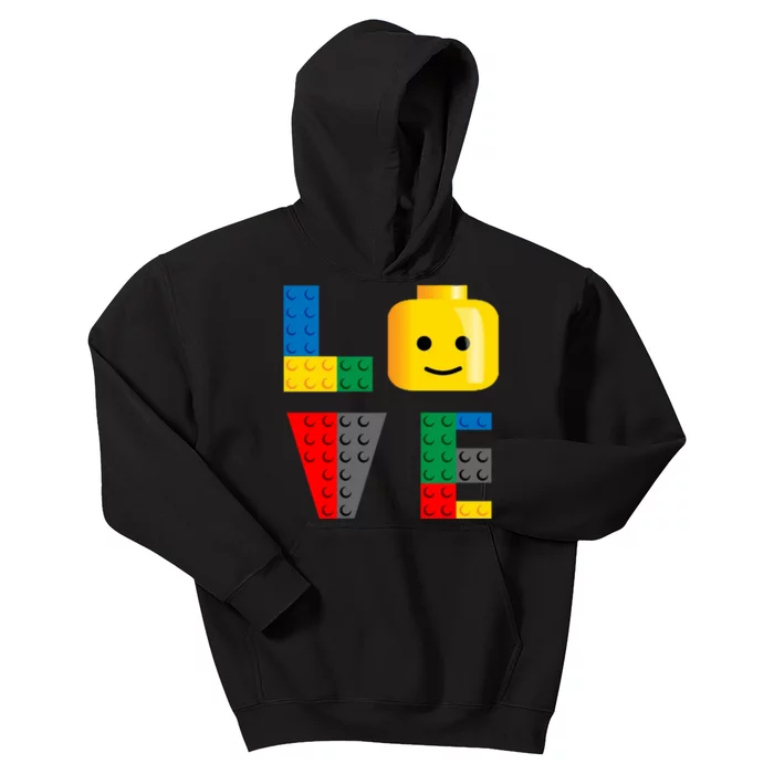 Love Blocks Bricks Toy Kids Hoodie