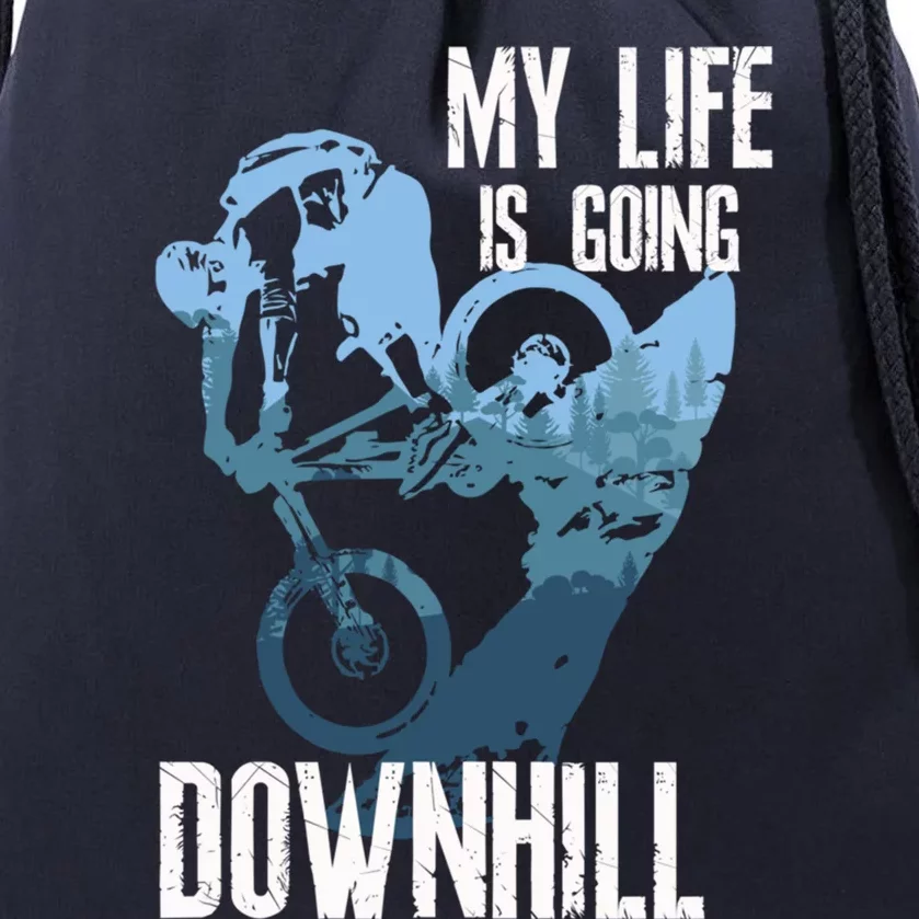 Life Behind Bars Funny Gift Biking Mountain Bike Enduro Mtb Gift Drawstring Bag