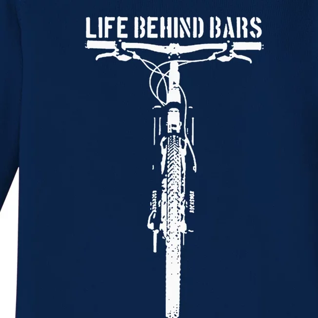 Life behind bars, bicycle, bicycling, bike, cycling lovers Baby Long Sleeve Bodysuit