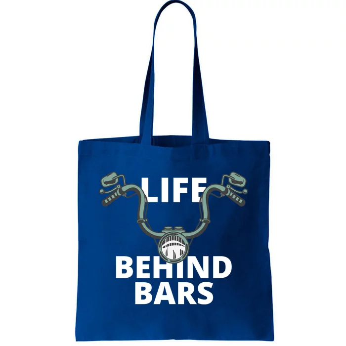 Life Behind Bars Vintage Motorcycle Rider Bikers Funny Gift Tote Bag