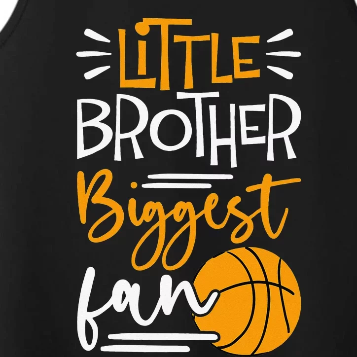 Little Brother Biggest Fan Basketball Basketball Performance Tank