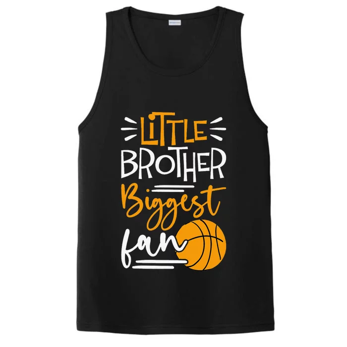 Little Brother Biggest Fan Basketball Basketball Performance Tank