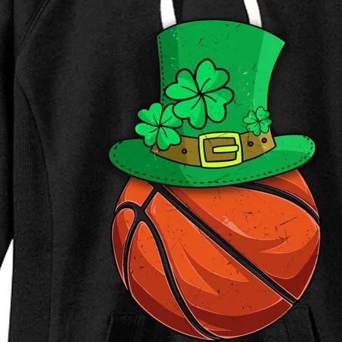 Leprechaun Basketball Ball St Patrick's Day Irish Cool Gift Women's Fleece Hoodie