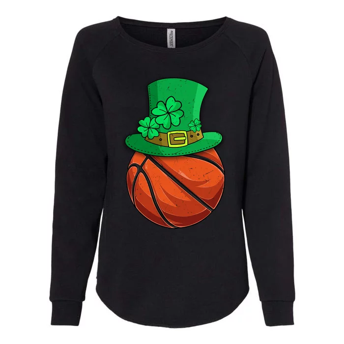 Leprechaun Basketball Ball St Patrick's Day Irish Cool Gift Womens California Wash Sweatshirt