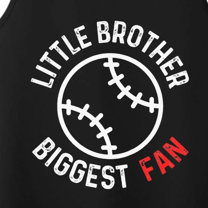 Little Brother Biggest Fan Baseball Season Performance Tank