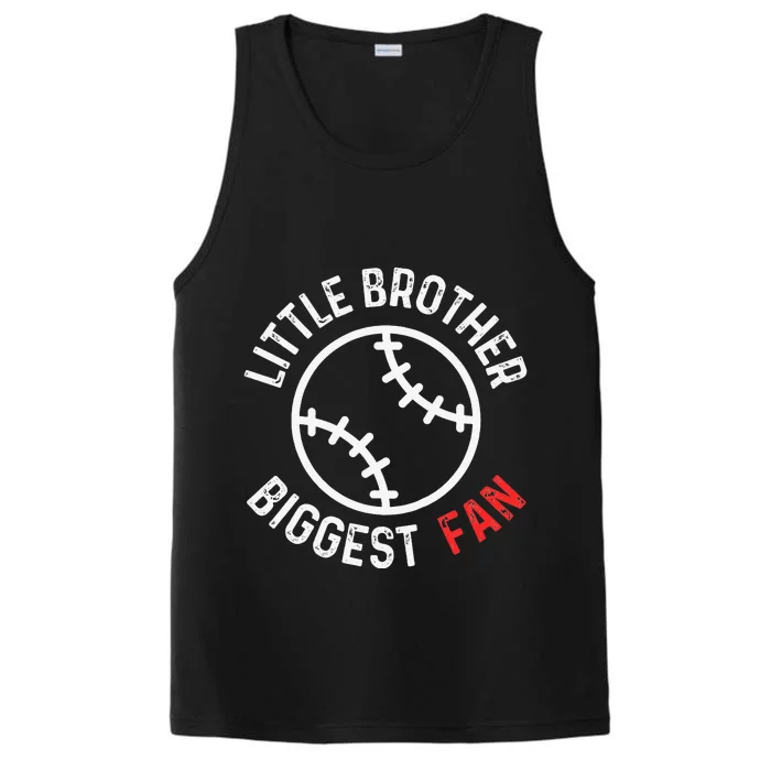 Little Brother Biggest Fan Baseball Season Performance Tank