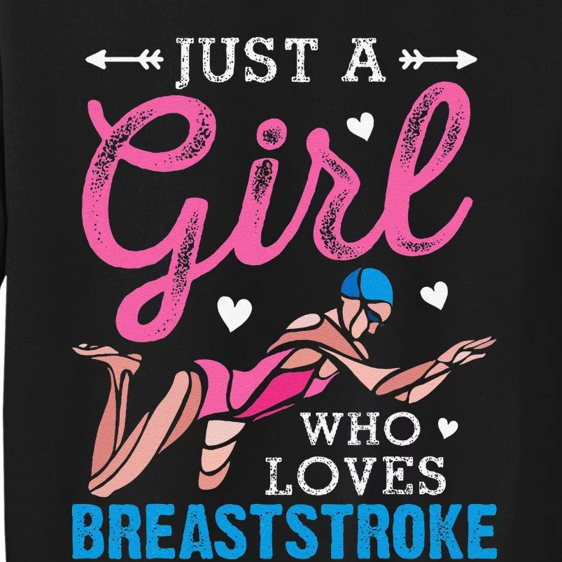 Loves Breaststroke Breaststroke Swimmer Tall Sweatshirt