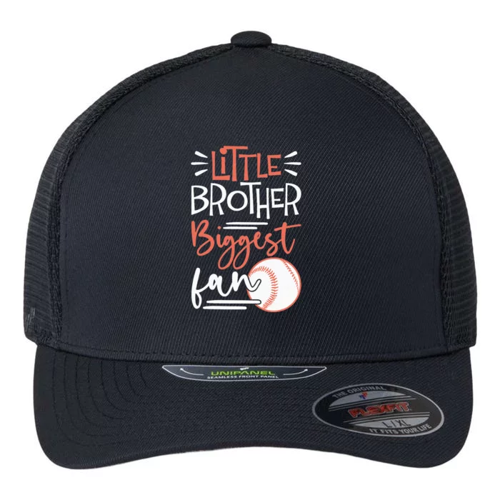 Little Brother Biggest Fan Baseball Season Flexfit Unipanel Trucker Cap