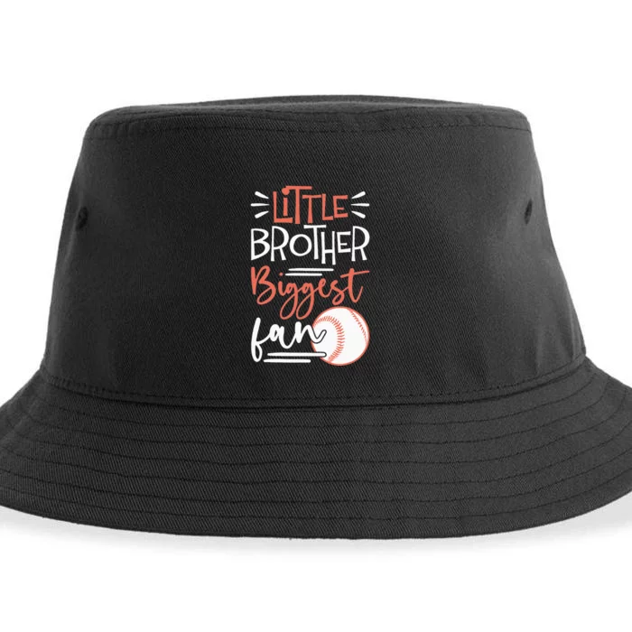 Little Brother Biggest Fan Baseball Season Sustainable Bucket Hat