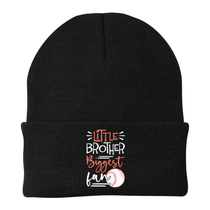 Little Brother Biggest Fan Baseball Season Knit Cap Winter Beanie