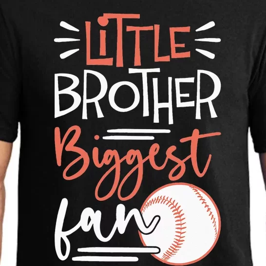 Little Brother Biggest Fan Baseball Season Pajama Set