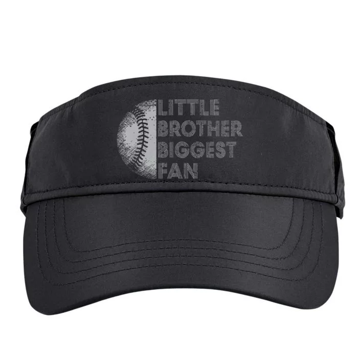 Little Brother Biggest Fan Baseball Season Gift Adult Drive Performance Visor