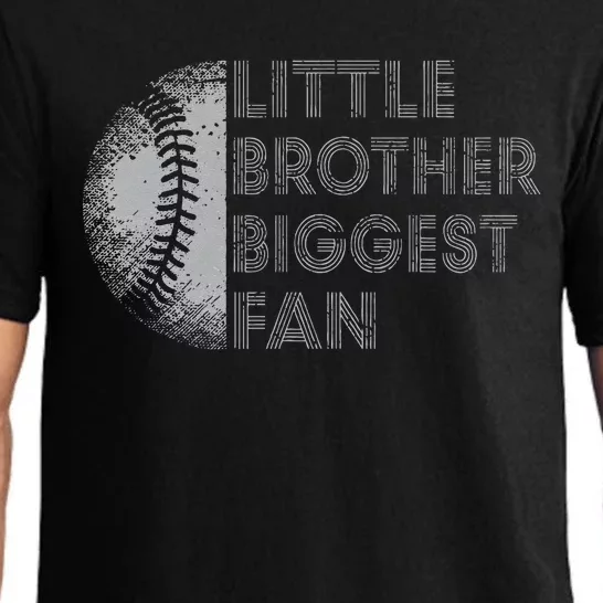 Little Brother Biggest Fan Baseball Season Gift Pajama Set