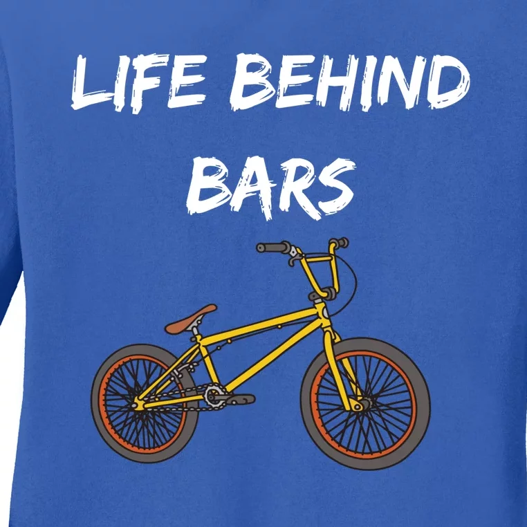 Life Behind Bars Bmx Gift Ladies Long Sleeve Shirt