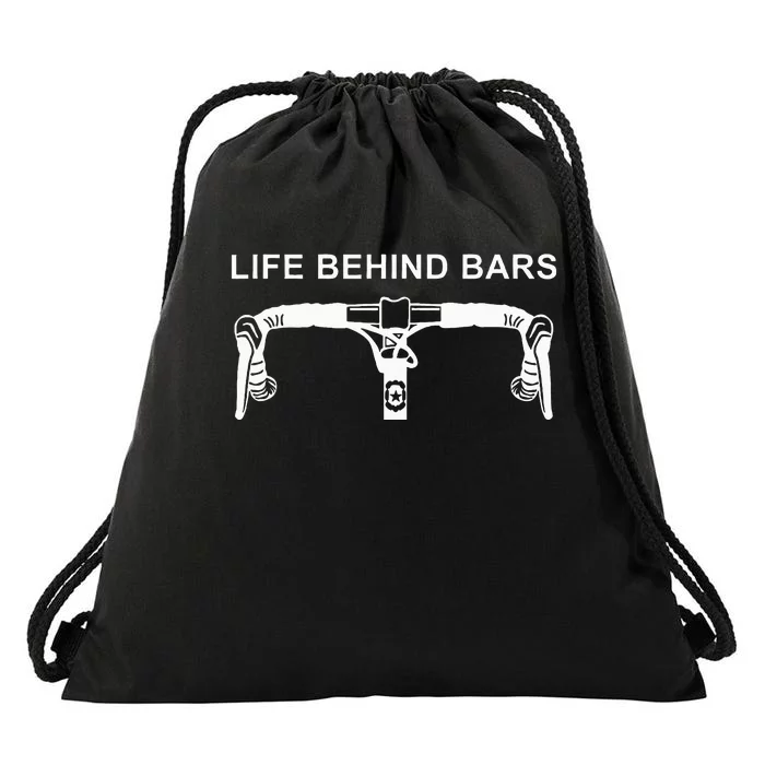 Life Behind Bars Funny Cycling Biking Drawstring Bag