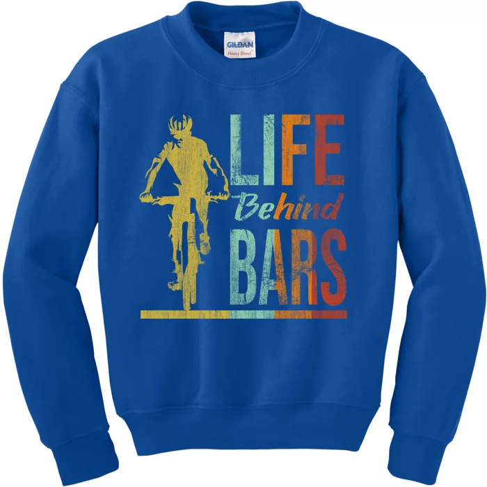 Life Behind Bars Funny Mountain Bike Mtb Gift Kids Sweatshirt