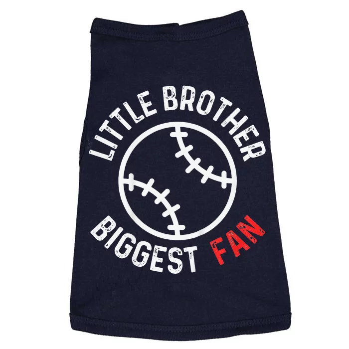 Little Brother Biggest Fan Baseball Season Doggie Tank