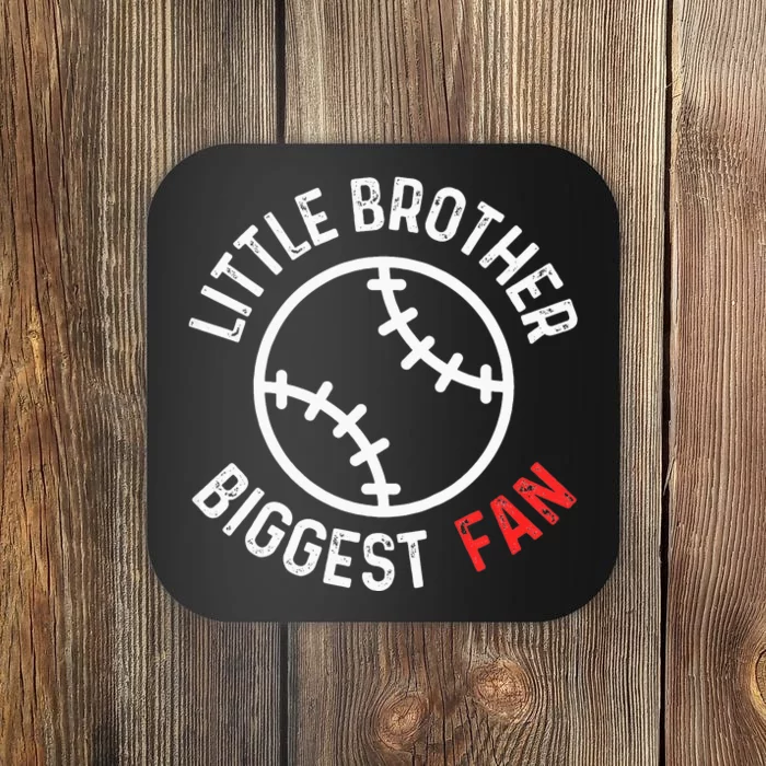 Little Brother Biggest Fan Baseball Season Coaster