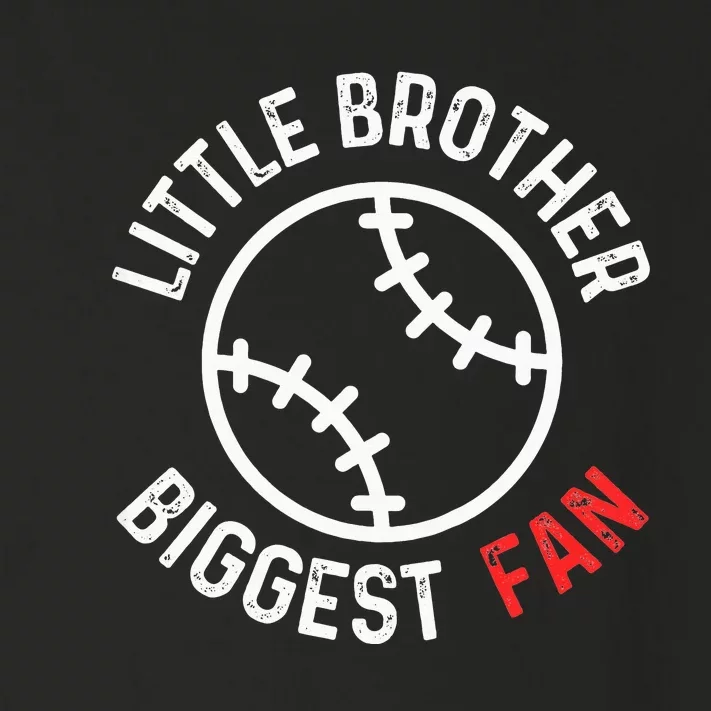 Little Brother Biggest Fan Baseball Season Toddler Long Sleeve Shirt