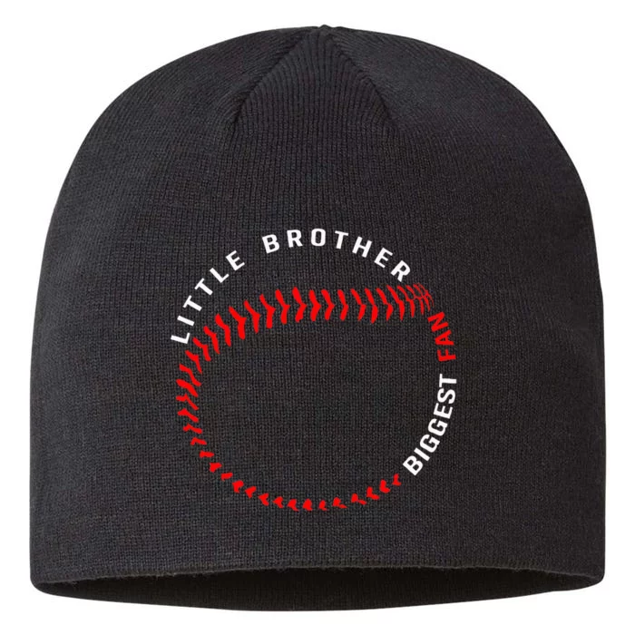 Little Brother Biggest Fan Baseball Season For 8 1/2in Sustainable Knit Beanie