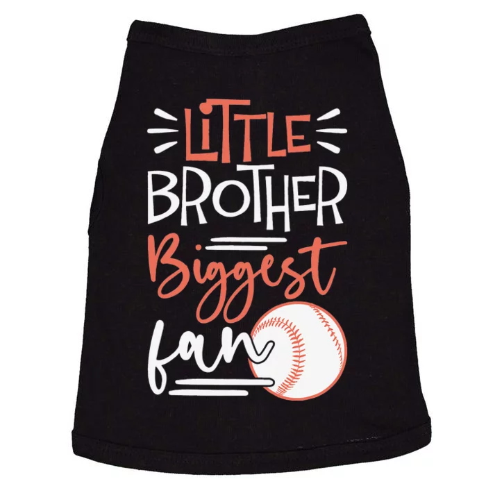 Little Brother Biggest Fan Baseball Season Doggie Tank