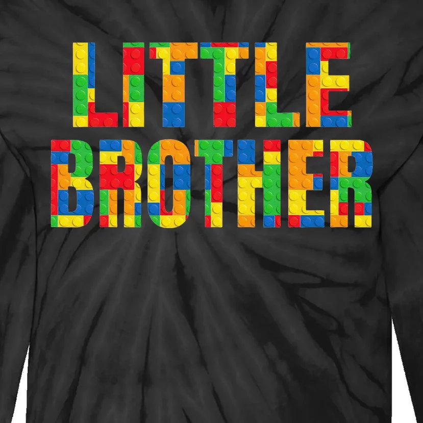 Little Brother Brick Master Builder Building Blocks Family Tie-Dye Long Sleeve Shirt