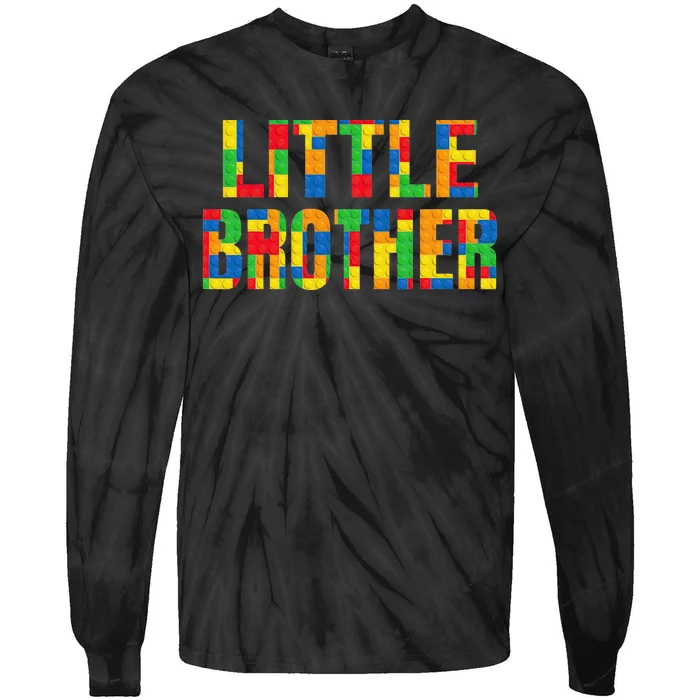 Little Brother Brick Master Builder Building Blocks Family Tie-Dye Long Sleeve Shirt